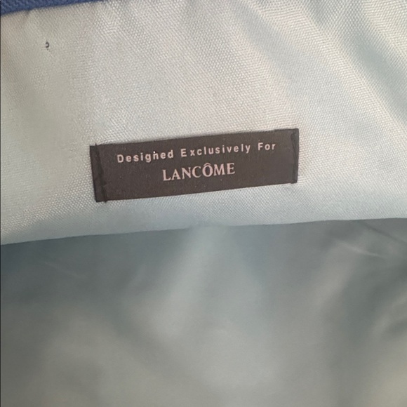 Lancôme Blue & Red Bon Voyage Tote Bag France Eiffel Tower Travel Graphic Purse - Picture 4 of 4